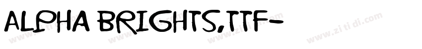 Alpha Brights.ttf字体转换